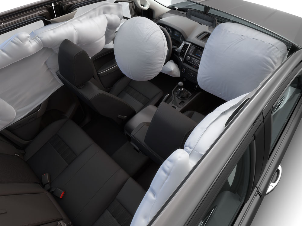 Ford Ranger vem de série, em todas as versões, com sete airbags